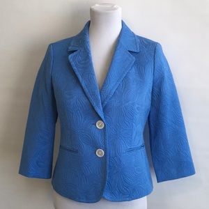 Talbots Petite Bright Blue Blazer 8P